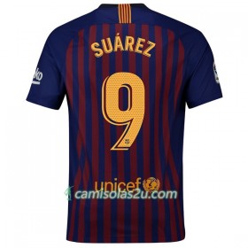 Camisolas de Futebol FC Barcelona Suarez 9 Equipamento Principal 2018/19 Manga Curta